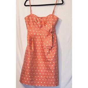 Eliza J Dress Pink Polka Dot Adjustable/Removable Straps Formal Cocktail Size 6